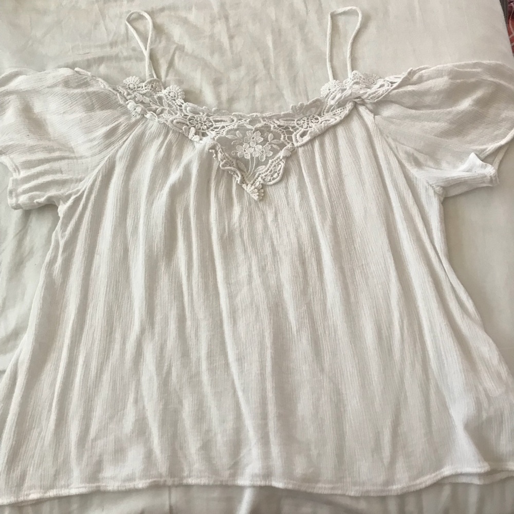 Boho cold shoulder top